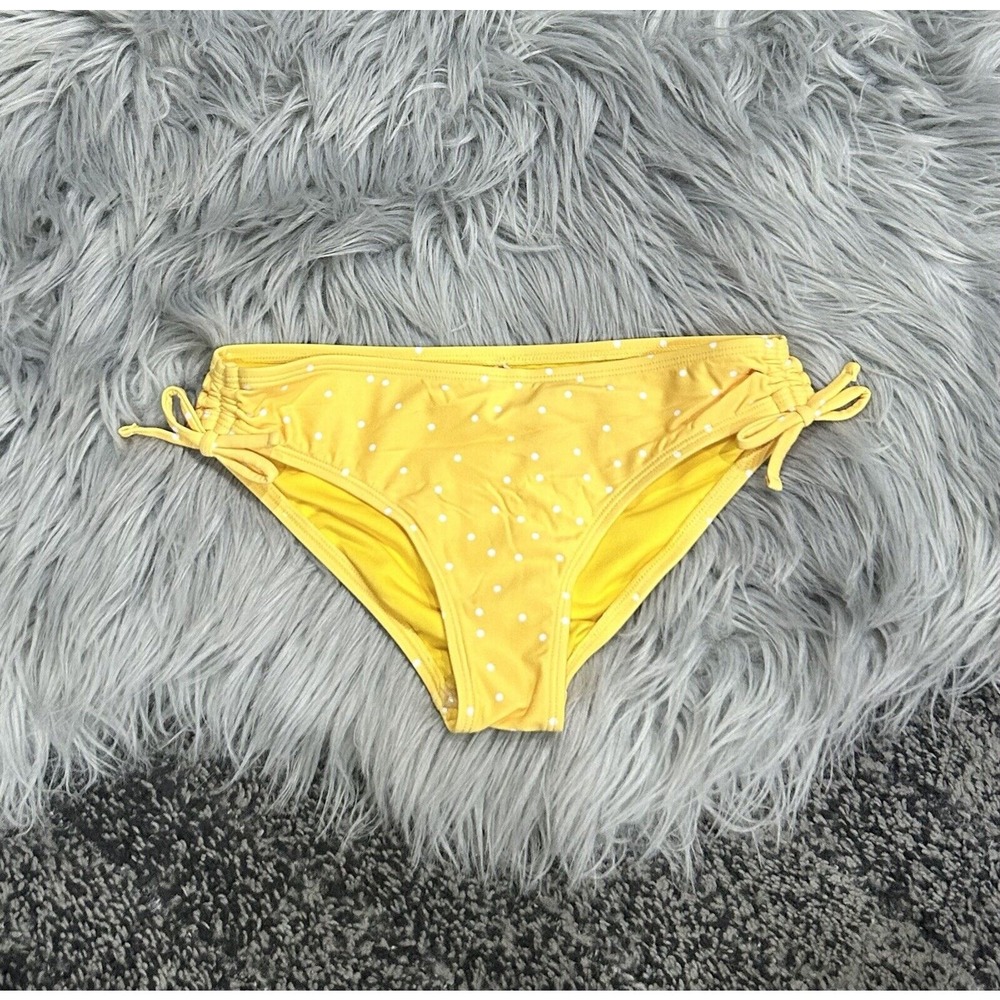O'Neill Girls Yellow Polka Dot Bikini Bottom Swim Size 10 NWOT